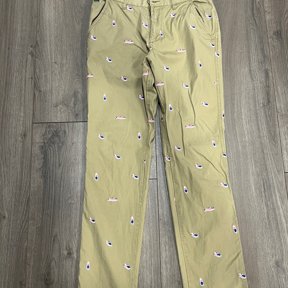 Lacoste Live! Khakis with Boat Shoe Embroidery - Sz 30 / EU38
